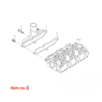 Junta de entrada Iseki / Isuzu E3CC, E3CD, E3CE, E3CF, E3CG, Massey Ferguson, Mitsubishi, Agco Challenger